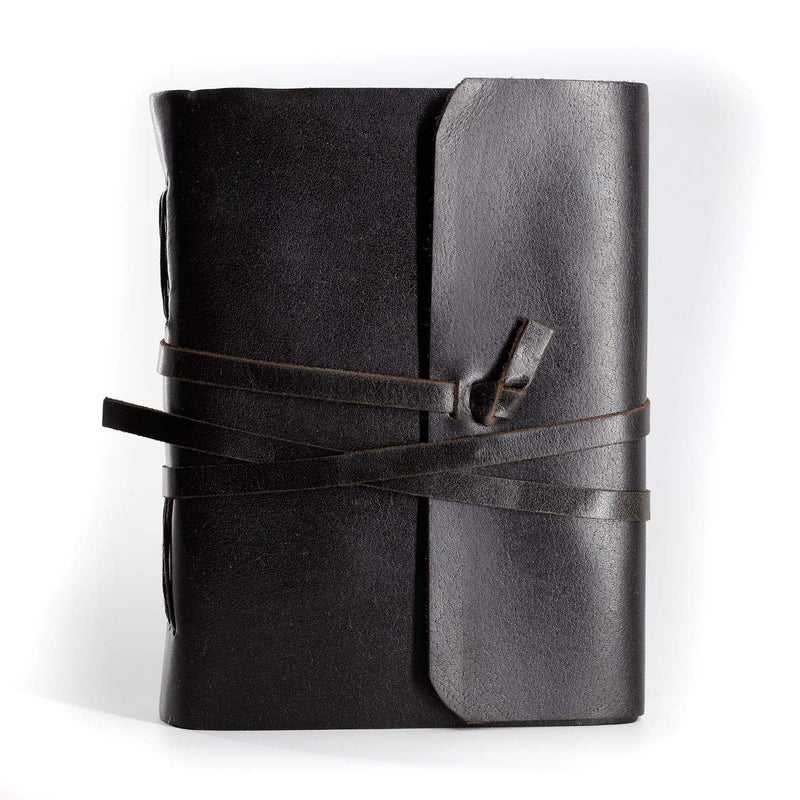 KomalC Handmade Leather Journal | Writing Notebook Diary | Bound Daily Notepad For Men & Women Unlined Paper Medium, writing pad for artist, sketch - Image 2