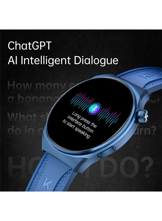 KUMI GW6 Sports Smartwatch AMOLED Display Yoga Exercise 100 Sports Detection Maps Navigation Smart Bracelet Sliver - Image 4