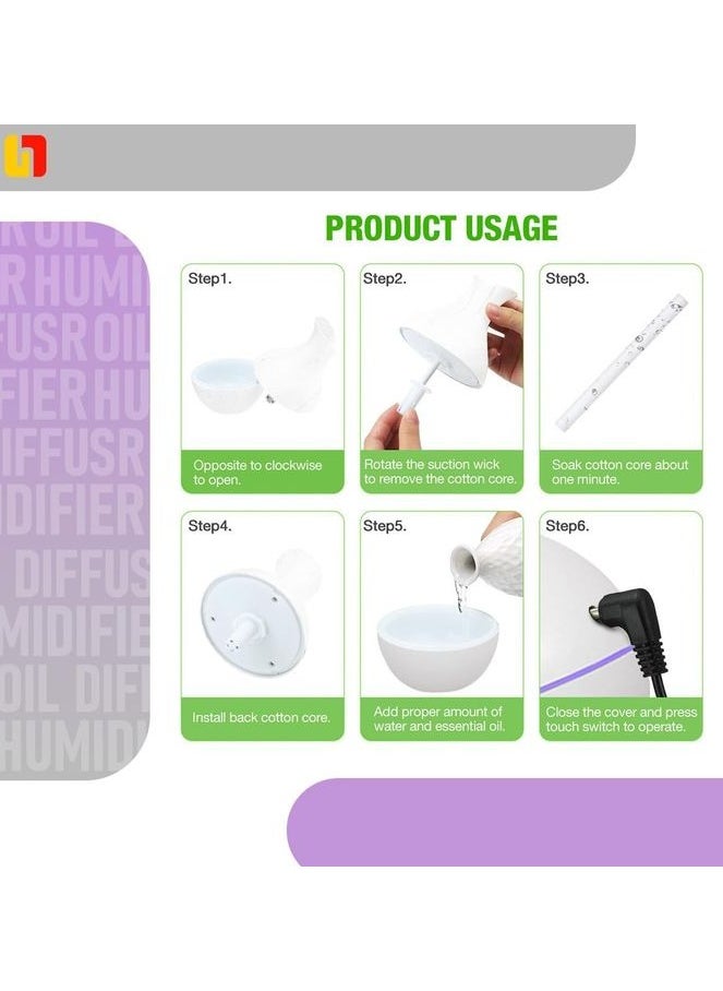 Humidifying And Air Freshening Diffuser - 7 Colors