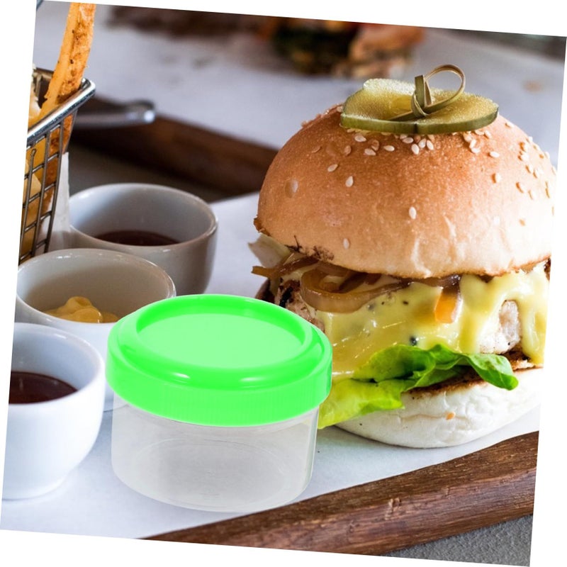 6Pcs Reusable Mini Sauce Cups With Lids For Salad Dressing Meal Prep Office Random Color - Image 4