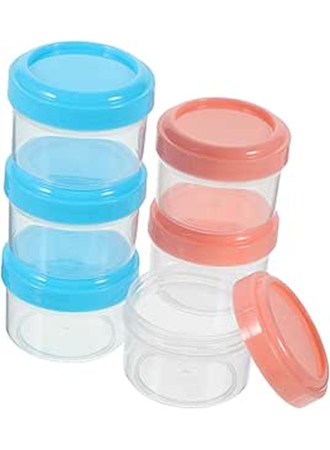 6Pcs Reusable Mini Sauce Cups With Lids For Salad Dressing Meal Prep Office Random Color - Image 1