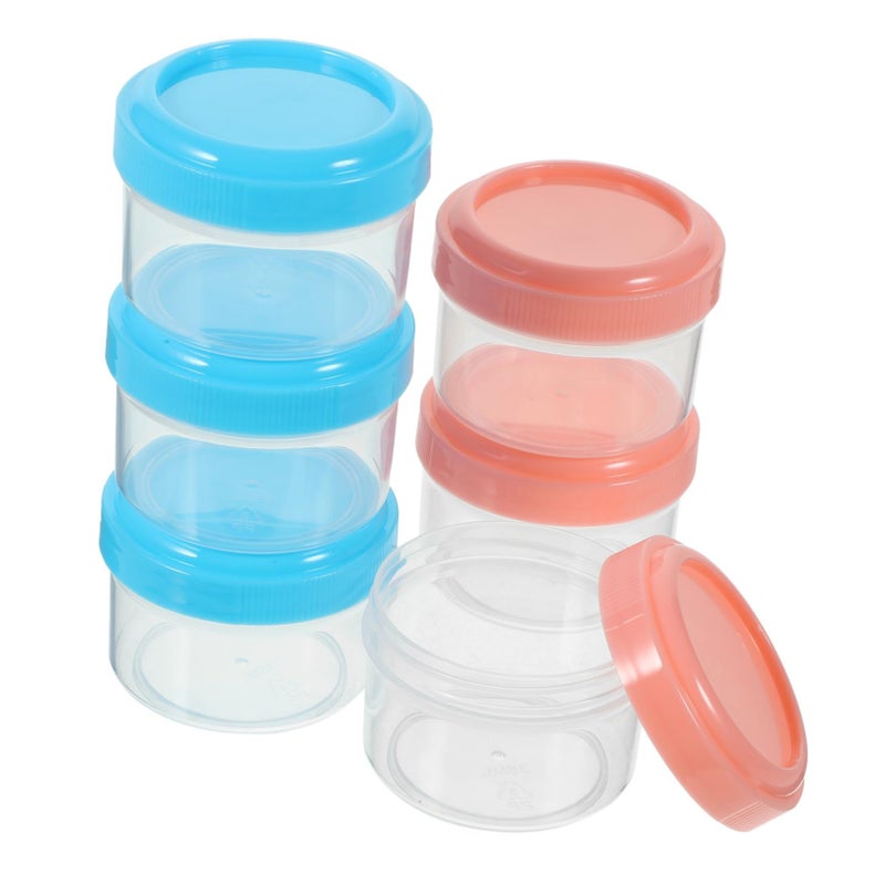 6Pcs Reusable Mini Sauce Cups With Lids For Salad Dressing Meal Prep Office Random Color - Image 2