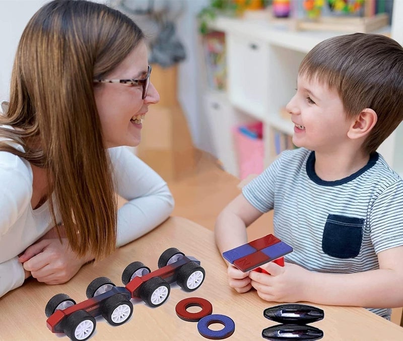 DEZIINE.Fx®Science Magnets Set for Education Science School Classroom Experiment Tools for Kids Including Bar/Ring/Horseshoe/Thread/Car Magnet (Model No :- 3) - Image 5