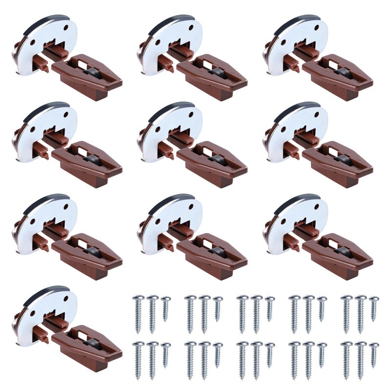 ChenYu 10 Sets for Kenlin Rite-Trak II Drawer Slides Replacement-Rite Track 2 Drawer Repair Parts for Dresser and Nightstand Drawers - 168 Track Guides (10) - Image 1