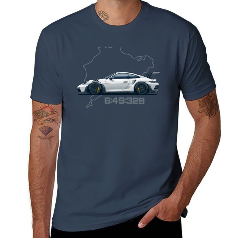 تي شيرت 992 Gt3 Rs نوردرشليف عادي بطباعة حيوانات للأولاد - Image 1