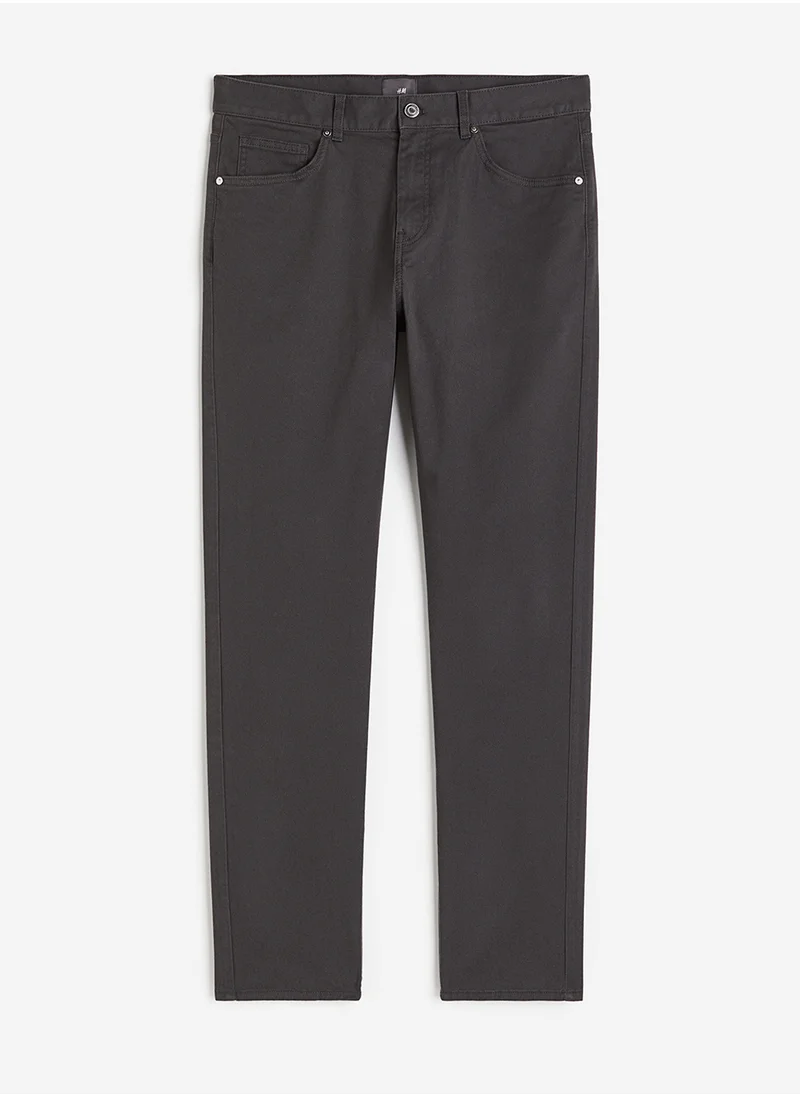 H&M Slim Fit Cotton Twill Trousers