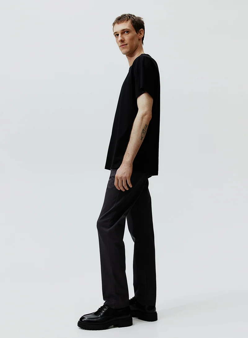 H&M Slim Fit Cotton Twill Trousers
