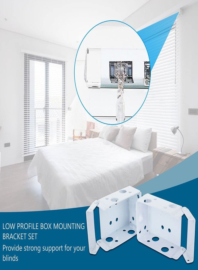 ZOEYES 12 Pcs Blind Brackets 2 Inch Low Profile Mounting Bracket for Window Blinds (White) - Image 4