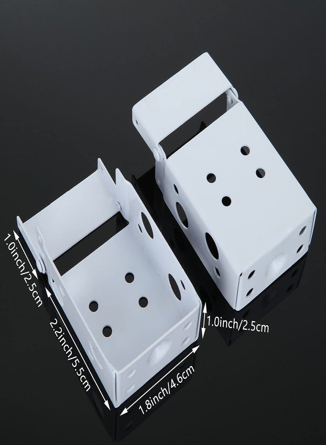 ZOEYES 12 Pcs Blind Brackets 2 Inch Low Profile Mounting Bracket for Window Blinds (White) - Image 2