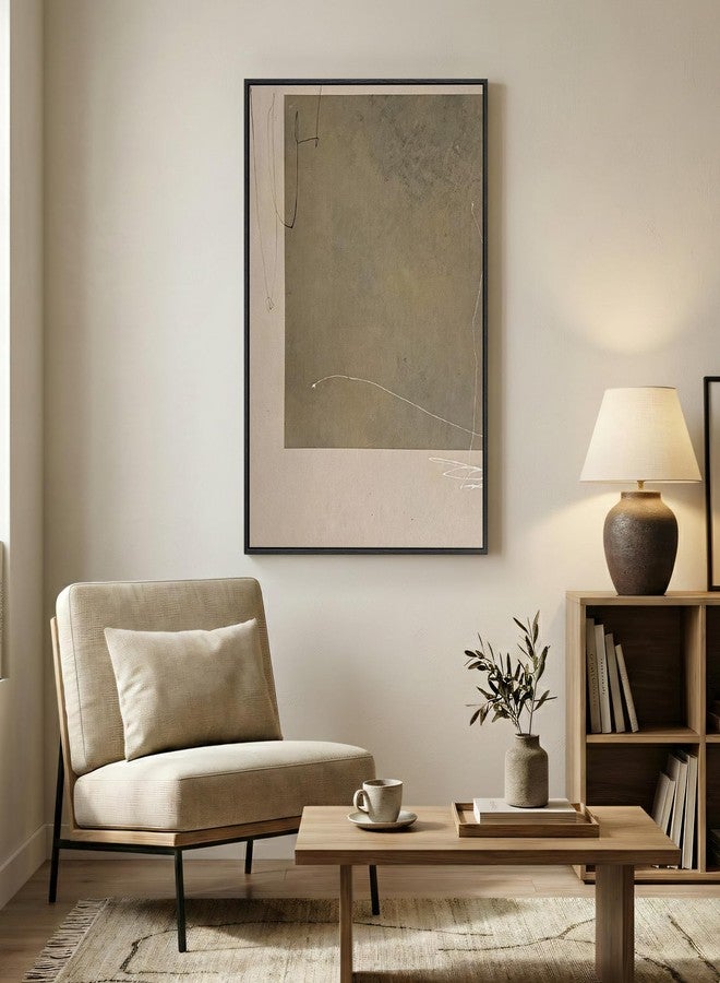 Cuspin Framed Neutral Abstract Wall Art, Modern Beige and Taupe Canvas Prints Paintings Artwork for Walls, Contemporary Minimalist Block Pictures for Living Room Dining Bedroom Hallway Wall Decor 24x36 In - Image 2
