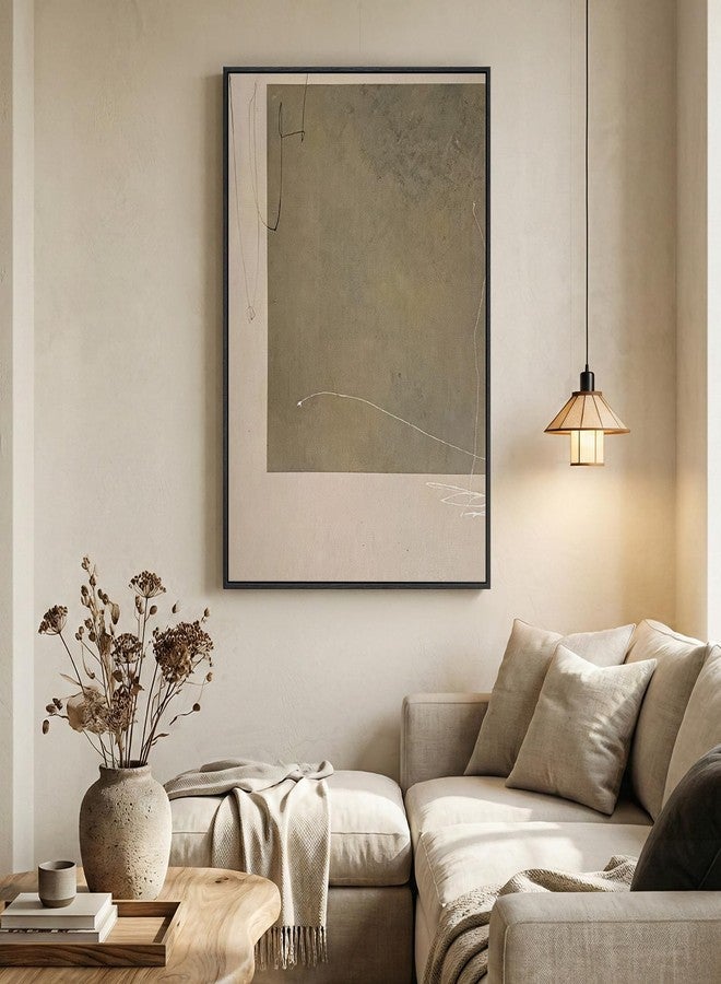 Cuspin Framed Neutral Abstract Wall Art, Modern Beige and Taupe Canvas Prints Paintings Artwork for Walls, Contemporary Minimalist Block Pictures for Living Room Dining Bedroom Hallway Wall Decor 24x36 In - Image 5