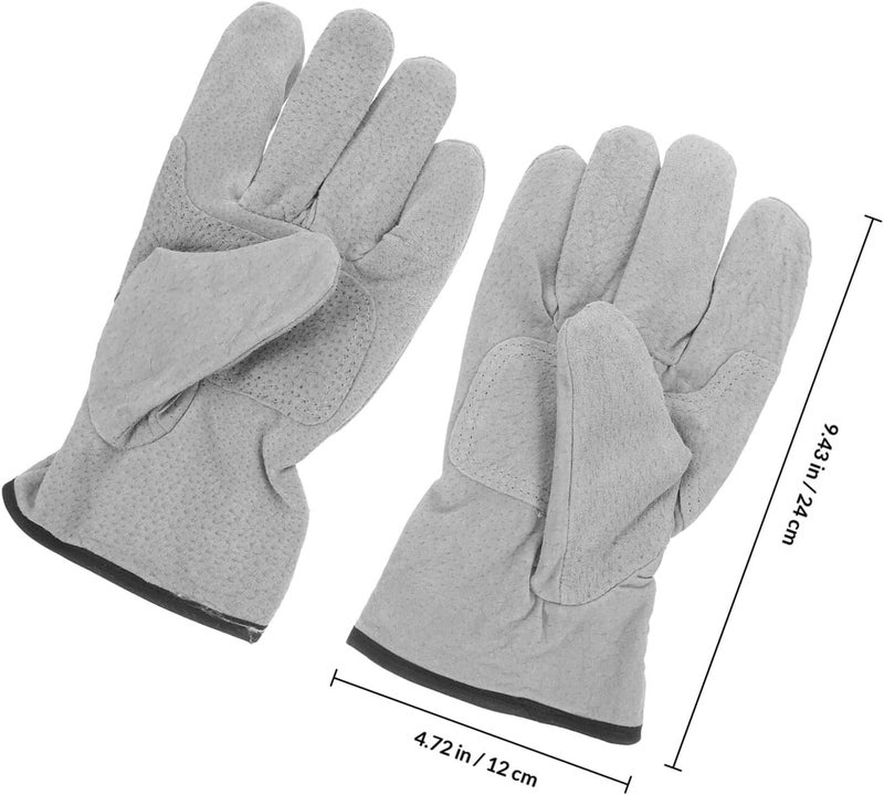Heat Resistant Welding Gloves Thickened Work Gloves for Men and Women Fireproof Stove Mitts with Reinforced Palm for Welding Furnace and Wood Burner Handling 1 Pair - Image 2