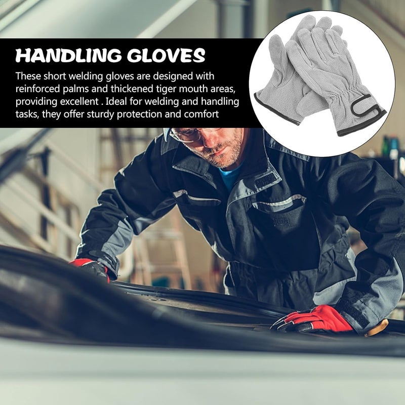 Heat Resistant Welding Gloves Thickened Work Gloves for Men and Women Fireproof Stove Mitts with Reinforced Palm for Welding Furnace and Wood Burner Handling 1 Pair - Image 3