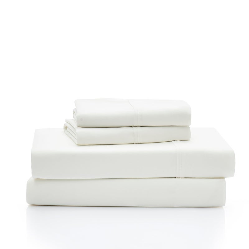 UGG 33606 Alahna Full XL Bed Sheets and Pillowcases 4-Piece Set Sleep in Luxury Machine Washable Deep Pockets Wrinkle-Resistant Breathable Cozy Comfort Silky Cooling Sheets  Full XL  White - Image 2