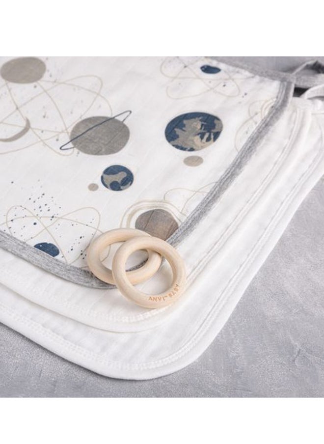 Anvi Baby Organic Bamboo Face Cloth Set of 3  Dreamy Space  - Image 4