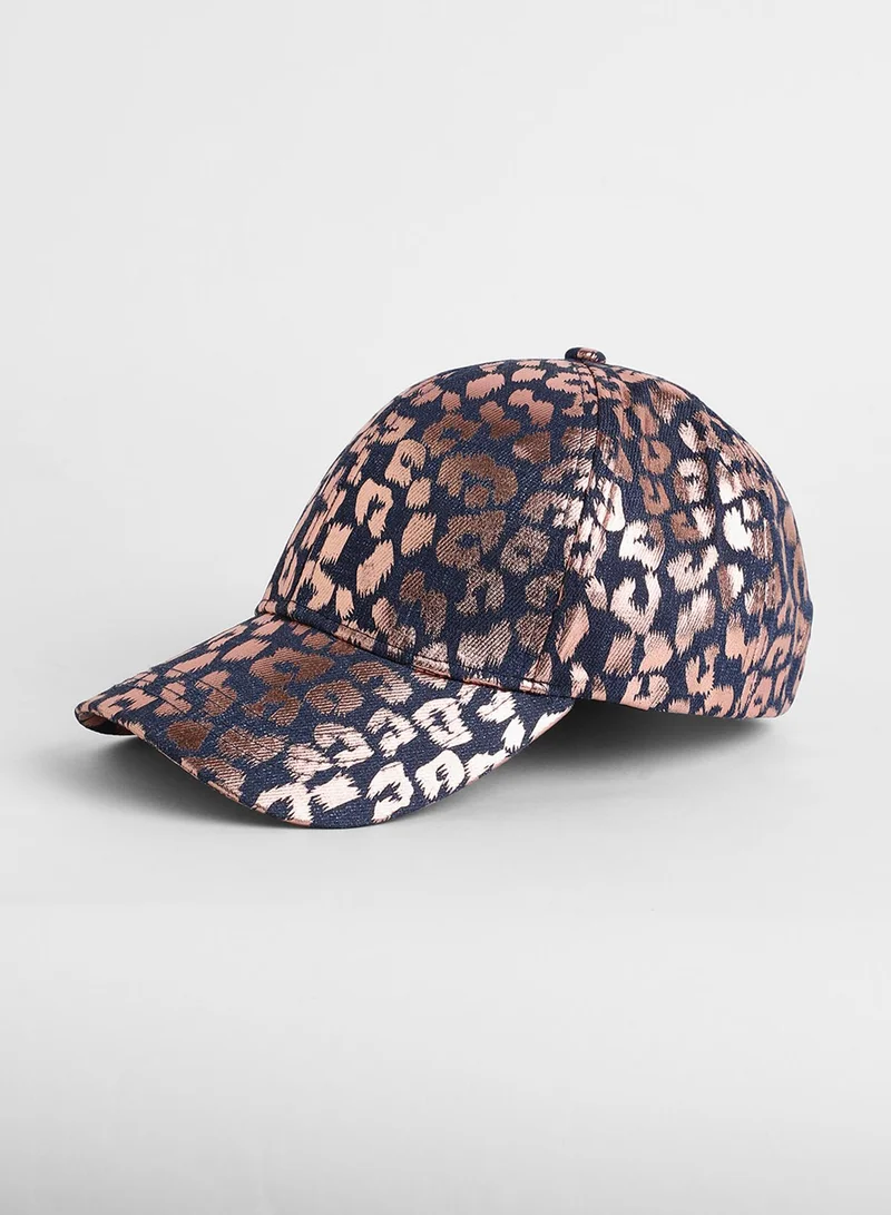 Haute Sauce  Metallic Leopard Baseball Cap  | Best Price UAE