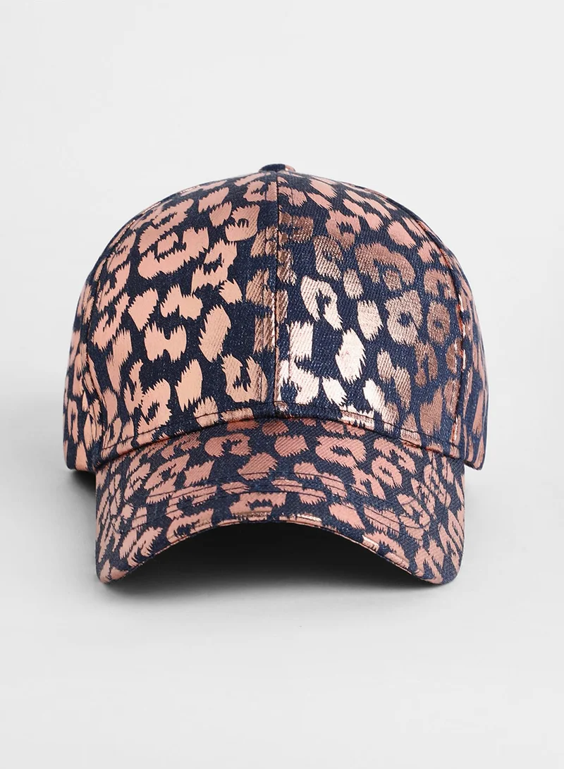 Haute Sauce  Metallic Leopard Baseball Cap  | Best Price UAE