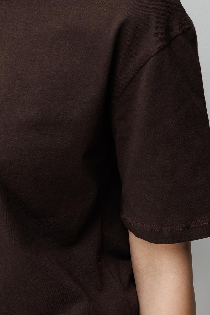 MIXRAY Oversized Ribbed Crew Neck T-Shirt - Image 4
