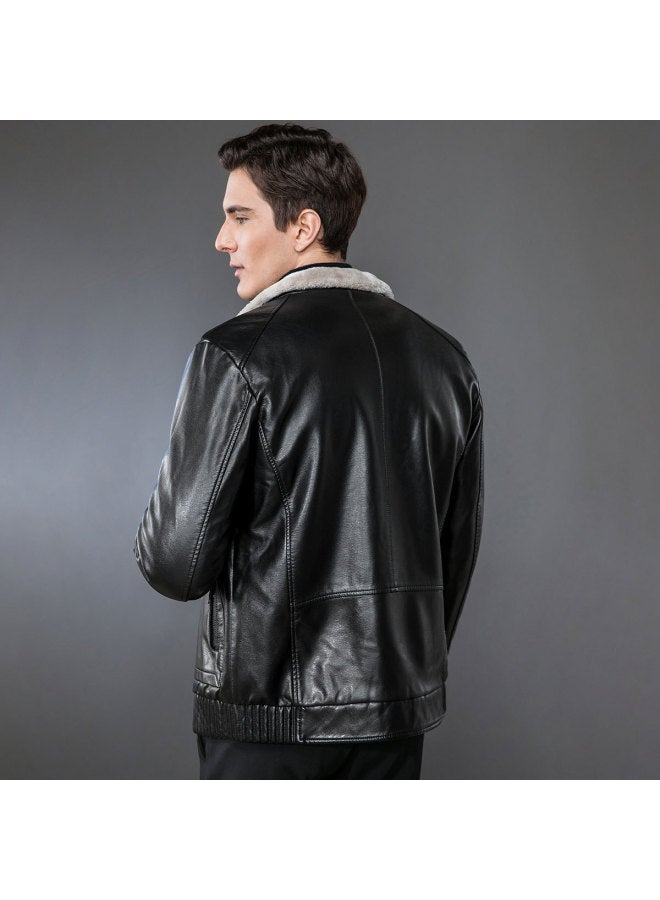 Tucano business Casual Windproof Long Sleeve Lapel Coat For Autumn/winter, Biker Jacket Top - Image 4