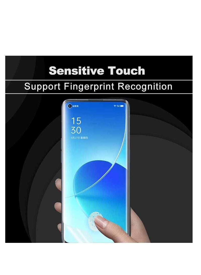 RINCO قطعتان من غشاء حماية هيدروجيل عالي الحساسية لهاتف OPPO Reno 9/9 Pro/9 Pro+/Reno 8T 5g، واقي شاشة شفاف ناعم من مادة TPU [تغطية كاملة] [شفاف عالي الدقة] (ليس زجاجًا مقوى)  - Image 5