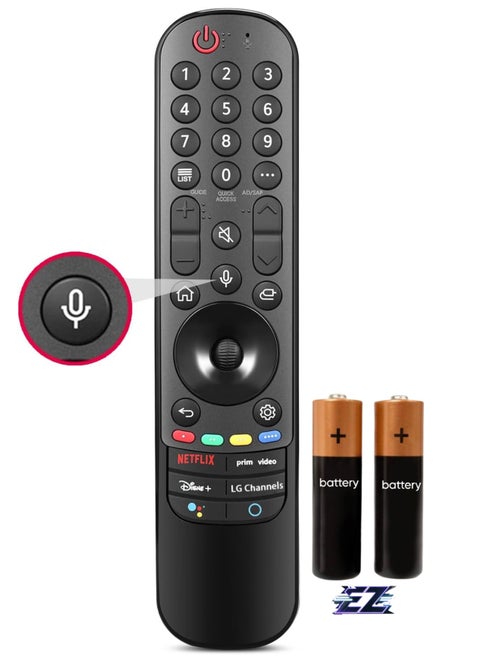 Replacement Remote Control for LG MR22GA MR21GA Magic Smart LCD LED 3D HDTV Most Smart TVs 2021 2022 (Voice Search) with battery