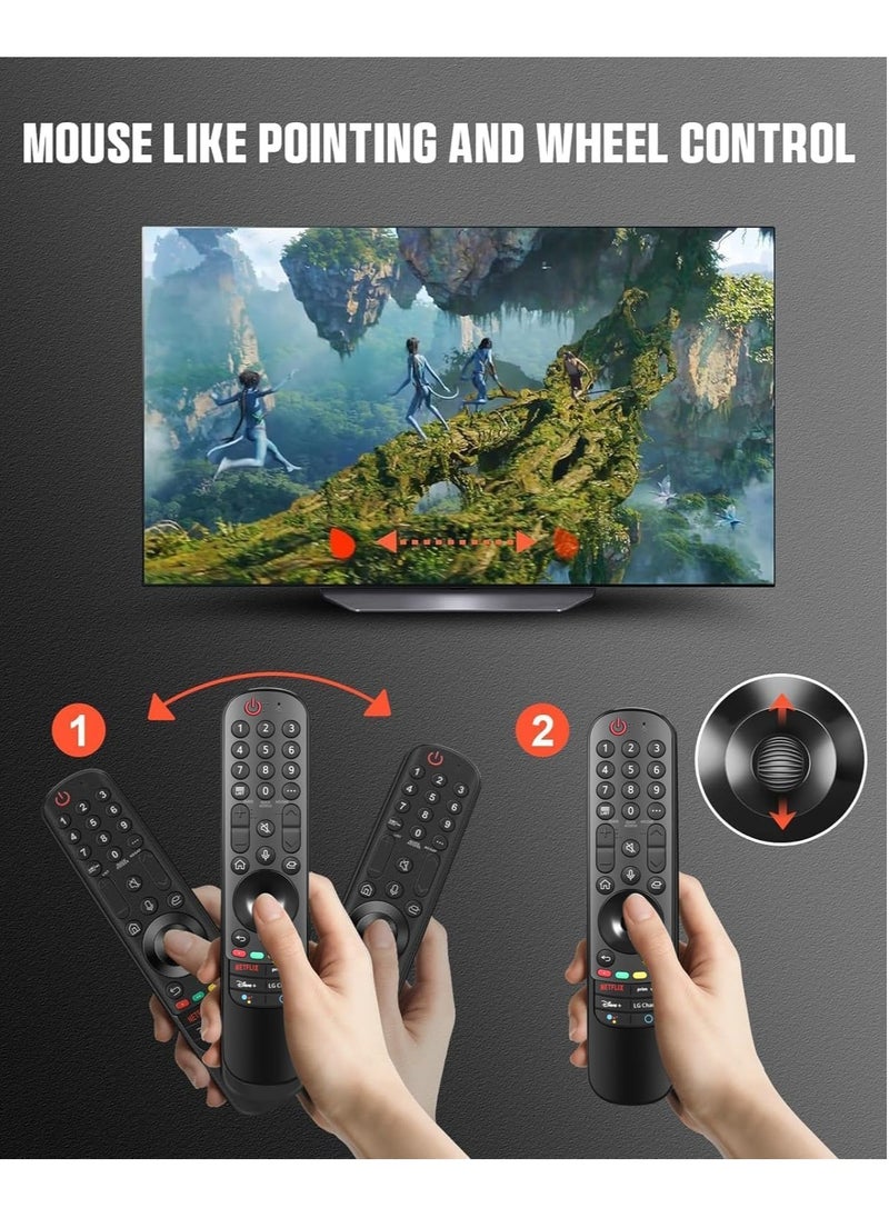 Replacement Remote Control for LG MR22GA MR21GA Magic Smart LCD LED 3D HDTV Most Smart TVs 2021 2022 (Voice Search) with battery