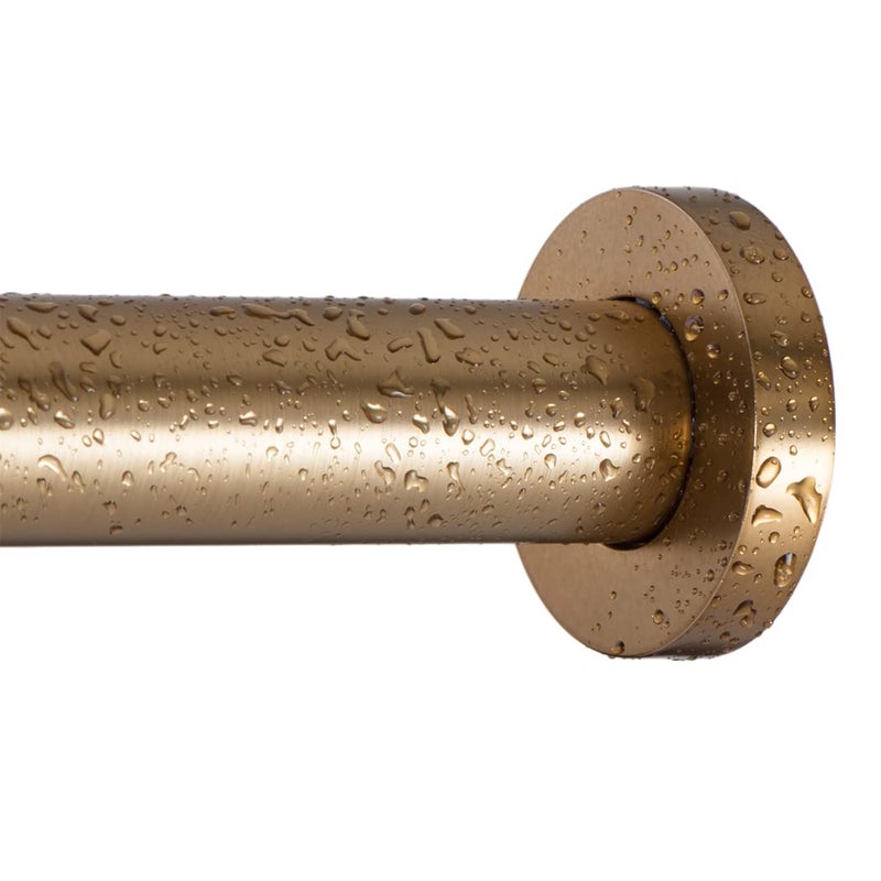 Ivilon Shower Tension Curtain Rod - Adjustable Spring Tension Rod for Shower Curtains, Bathroom, or Windows, Easy to Install, No Drilling Required, Rustproof, Adjustable 36 to 54 Inch Warm Gold - Image 2