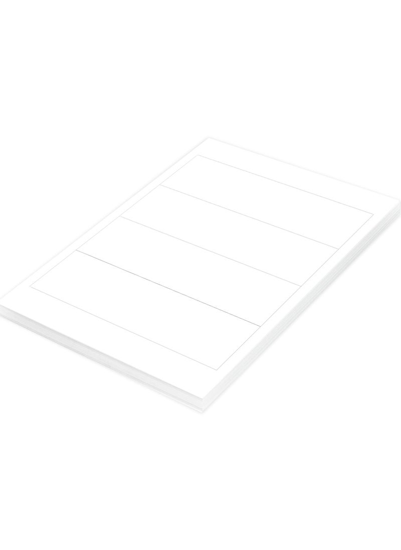 FIS FIS Multipurpose Laser Labels, Colour White, Size 192X59MM (4 Stickers x 100 Sheet)  400 Labels, Size : A4 (21X29.7 CM) , Pack of 100 Sheets -FSLA4-5-100  - Image 2