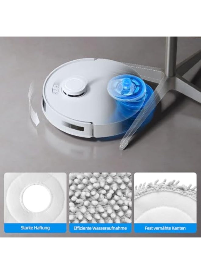 EOVWAEO 25 Piece Accessory Set for Ecovacs Deebot T30 Omni / T30 Pro Omni Robot Vacuum Cleaner, Replacement Accessories 2 Anti-Tangle Main Brushes, 6 Mop Pads, 6 Dust Bags, 6 Side Brushes, 4 Filters - Image 4