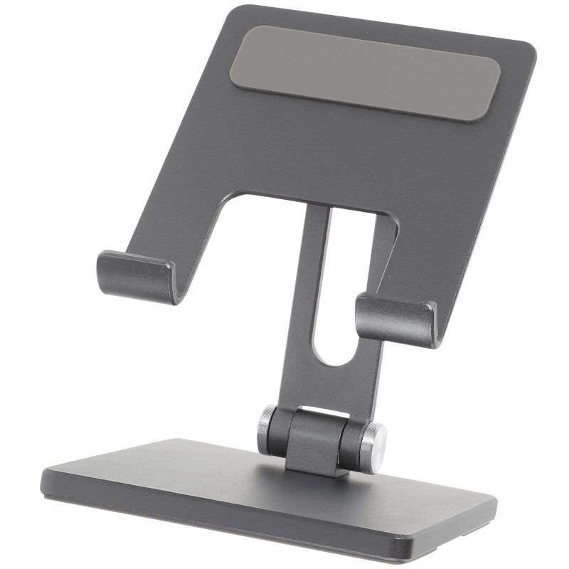 Adjustable Metal Tablet Stand Portable Multi Angle Folding Dark Gray Medium Size - Image 2