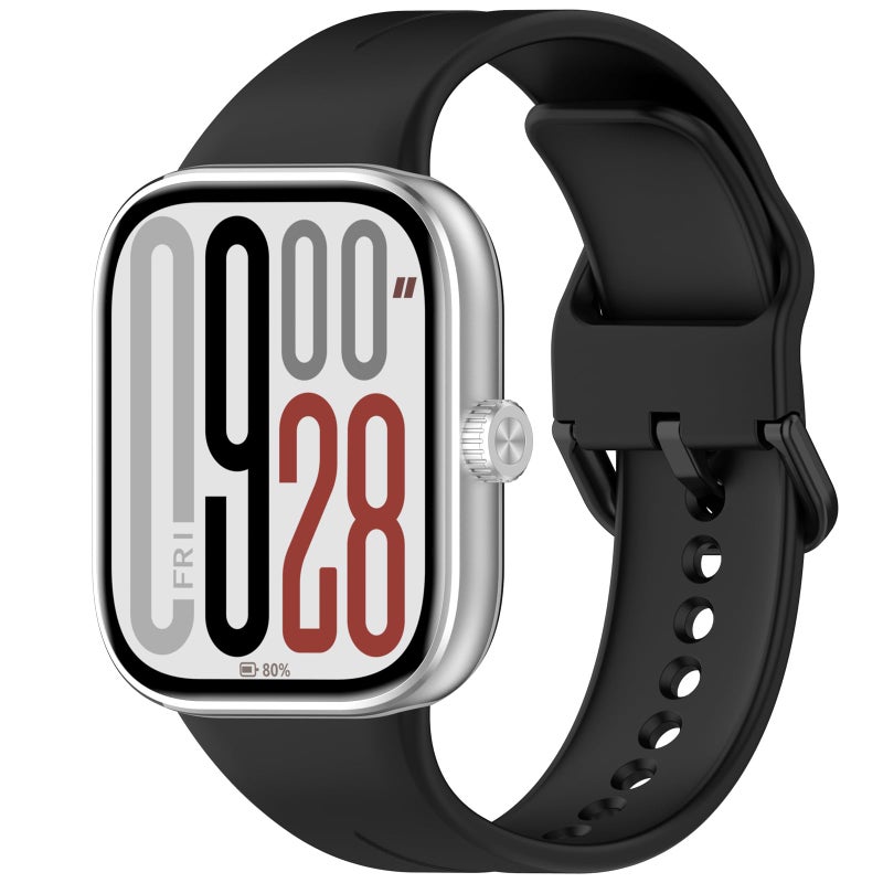 LOKEKE Replacement Silicone Strap Compatible with Redmi Watch 5/4 – Smartwatch Wristband (Black) - Image 1