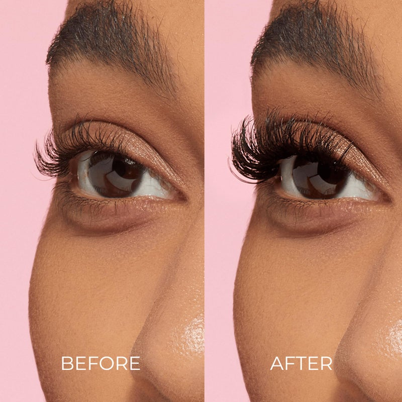 Impress KISS imPRESS Falsies Press On Self Adhesive Eyelashes, 12mm-14mm Natural Volume Press On Lashes, Black, No Glue Needed, Invisible Band, 12 Lash Clusters - Airy - Image 5