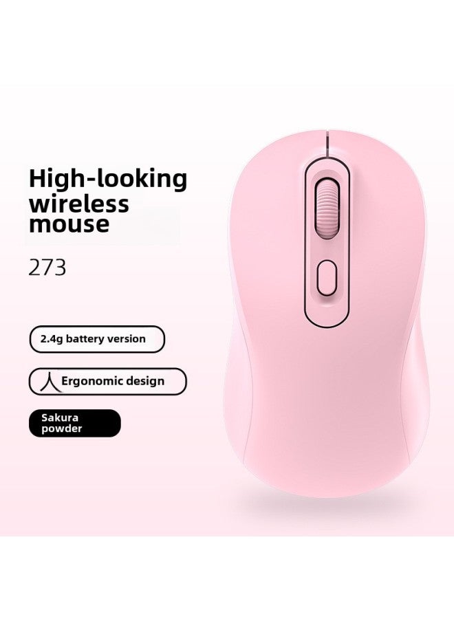 Direct Sales RecharGeable Wireless Mouse Silent Bluetooth 2.4G Dual-mode Suitable For Apple Huawei Office Notebook-Color:2.4G Battery Version Powder (brinG Your Own Battery)  - Image 1