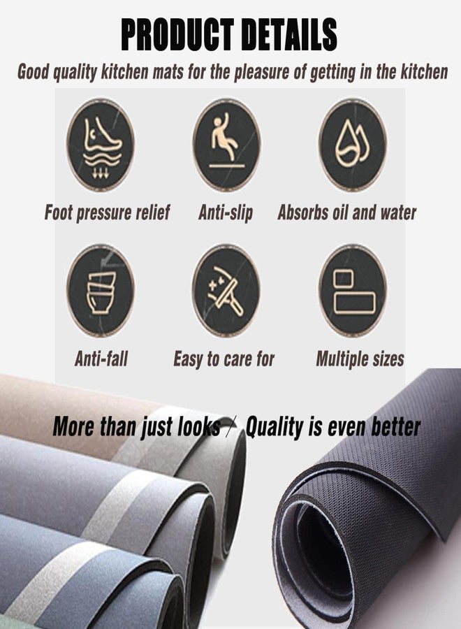 TAGPR 2pcs Kitchen mat Combo Water Absorbent Drying Microfiber Kitchen Bathroom Mat Quick Dry High Absorbency Bath Rug Moisture Wicking Fast Drying Washable Bathroom Door Kitchen mat Combo (Design 1) - Image 3