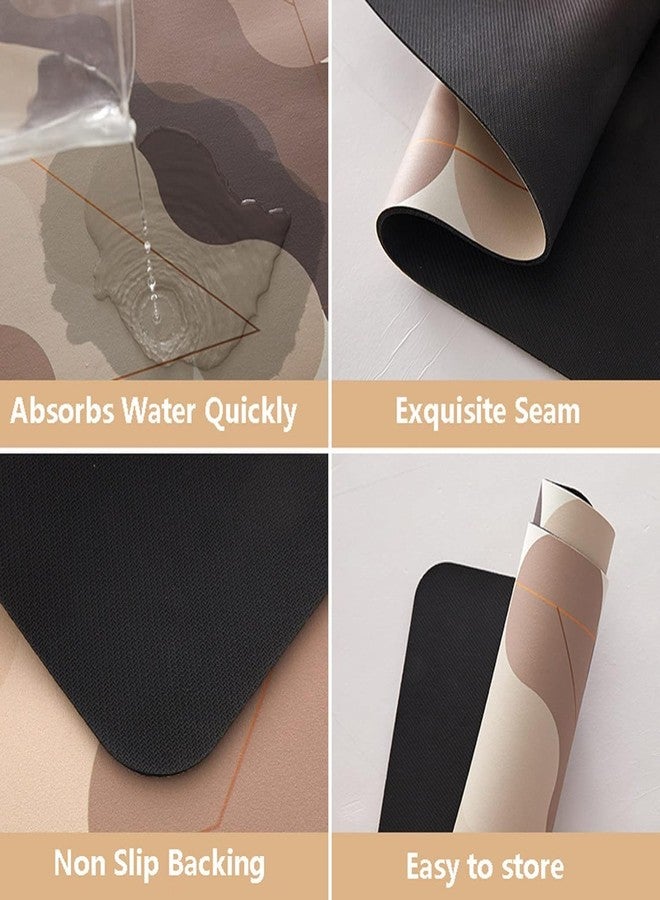 TAGPR 2pcs Kitchen mat Combo Water Absorbent Drying Microfiber Kitchen Bathroom Mat Quick Dry High Absorbency Bath Rug Moisture Wicking Fast Drying Washable Bathroom Door Kitchen mat Combo (Design 1) - Image 5