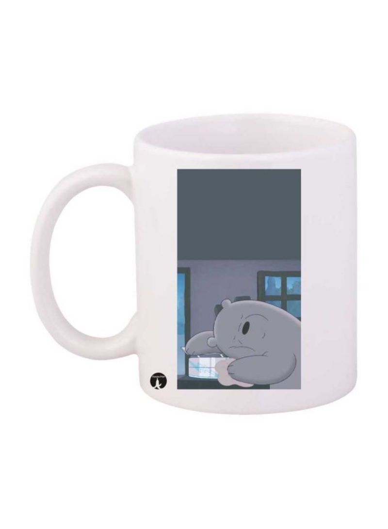 We Bare Bear Printed Mug White/Blue Standard Size