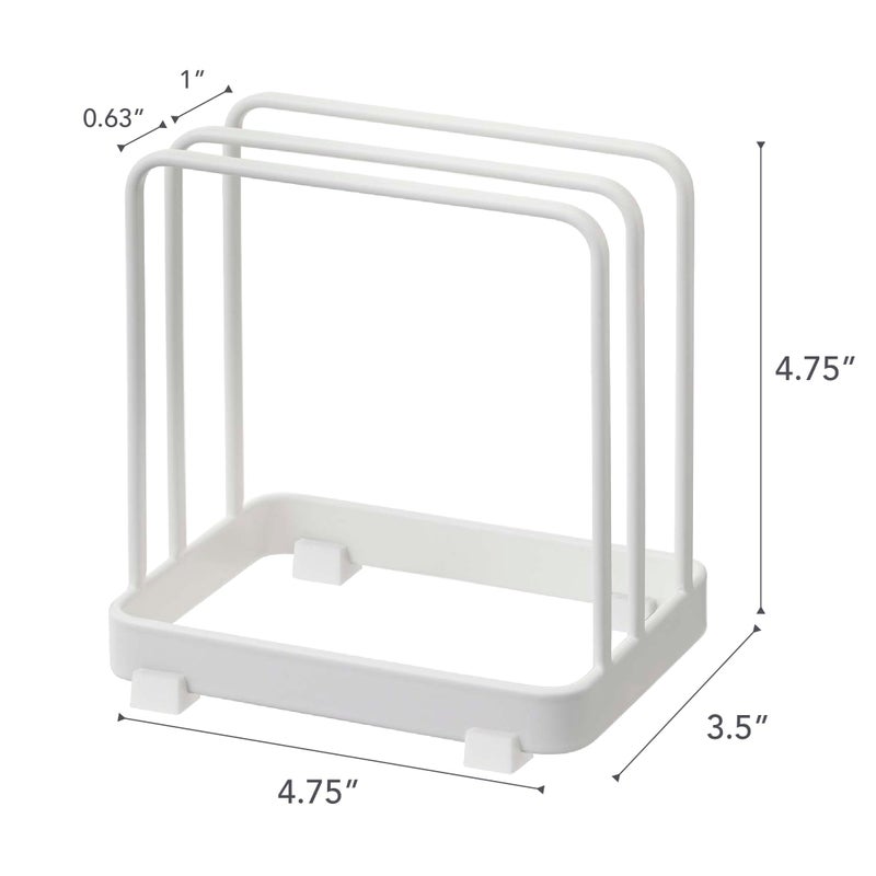 YAMAZAKI Home Plate Cutting Board Stand - Kitchen Storage Rack Holder Organizer - Steel - Image 5