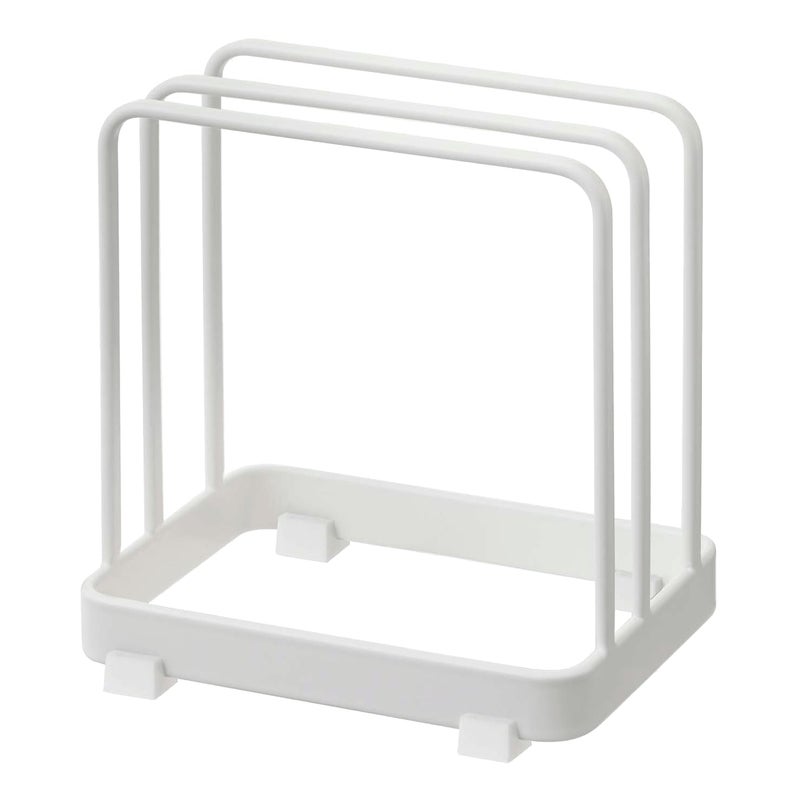 YAMAZAKI Home Plate Cutting Board Stand - Kitchen Storage Rack Holder Organizer - Steel - Image 1