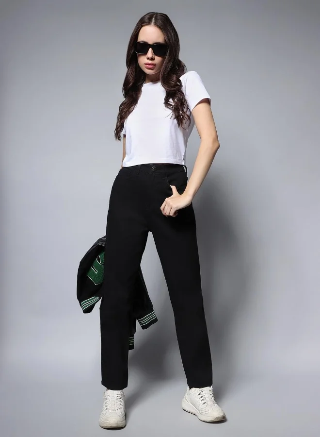 HIGH STAR Women Black Jeans
