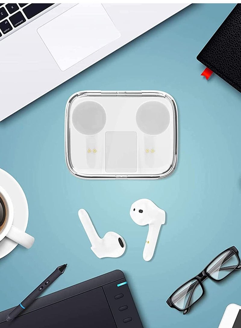 كابتن تيك Wireless Earbuds Bluetooth Headphones Stereo Sound Bluetooth 5.0 Headset, Built-in Mic 20H Playtime Wireless Charging Case Power Display, Wireless Earbuds for iPhone Android White - Image 5