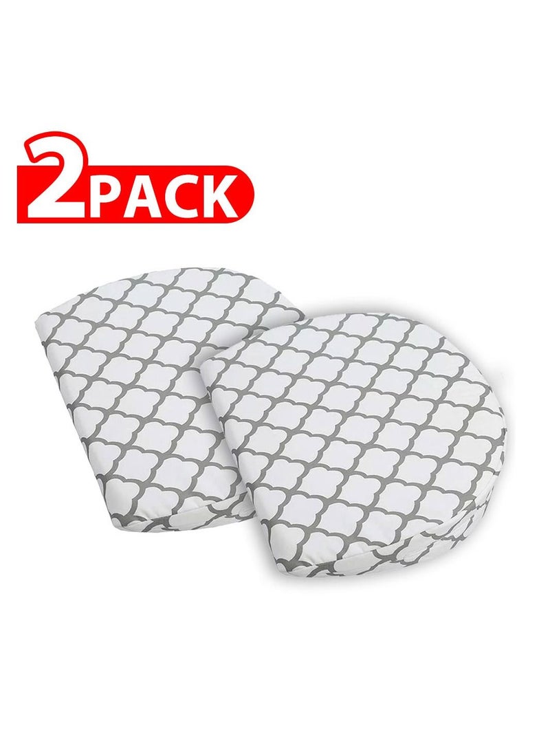 MARGOUN Pregnancy 2 Pack Pillow Wedge For Sleeping belly Support, Maternity Wedge Pillow White  - Image 1