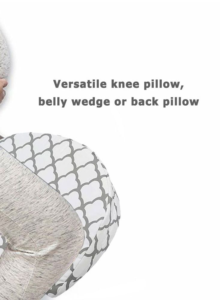 MARGOUN Pregnancy 2 Pack Pillow Wedge For Sleeping belly Support, Maternity Wedge Pillow White  - Image 5