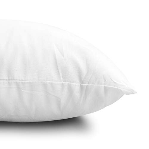 EDOW Throw Pillow Inserts, Set of 2 Lightweight Down Alternative Polyester Pillow, Couch Cushion, Sham Stuffer, Machine Washable. (White, 18x18) - Image 3
