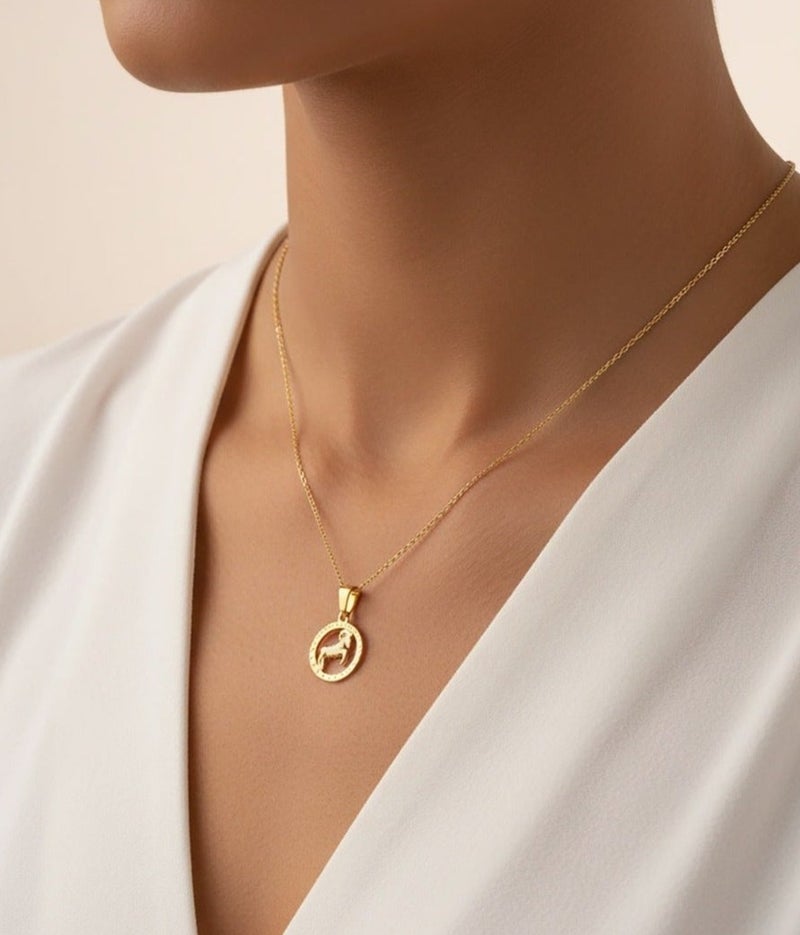 Ruby Art Gold 18K Pure Gold Pendant for Women Aries sign -1.28 Gram - Image 2