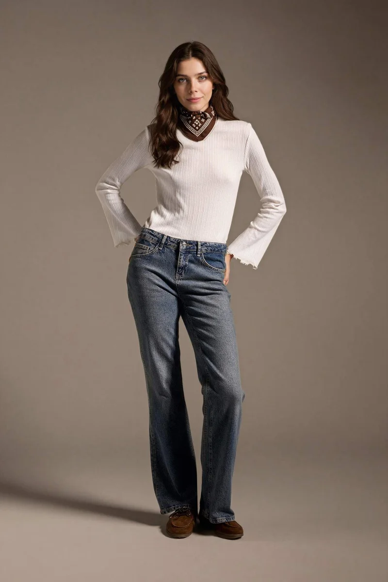 DeFacto Slim Fit Camisole Long Sleeve Tunic