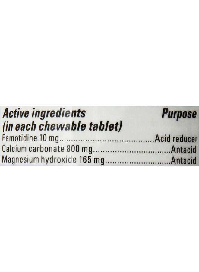 Pepcid Complete Dual Action Acid Reducer and Antacid Berry Flavored Chewable Tablets 100 Count Bottle - Image 3