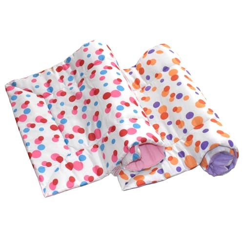 VParents Cotton Crib Sheet for New Born Baby, Soft Cotton Godadi Set for Baby, Godari Bedding Set of 2, Pink & Orange, Preemiee - Image 1