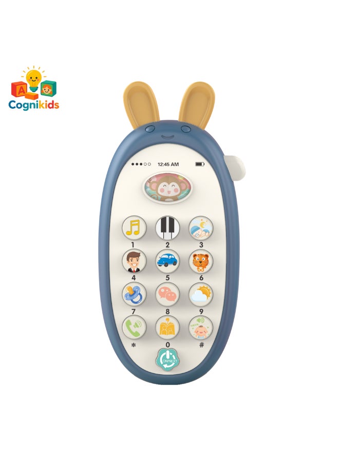 COGNIKIDS Baby Mobile Phone Toy – Bilingual Learning Phone With Lights, Music, Q&A & Sound Buttons | Teether-Safe, Eye-Friendly, Rubber Grip | Early Education Toy For Babies 6M+ 1Pc - Image 2