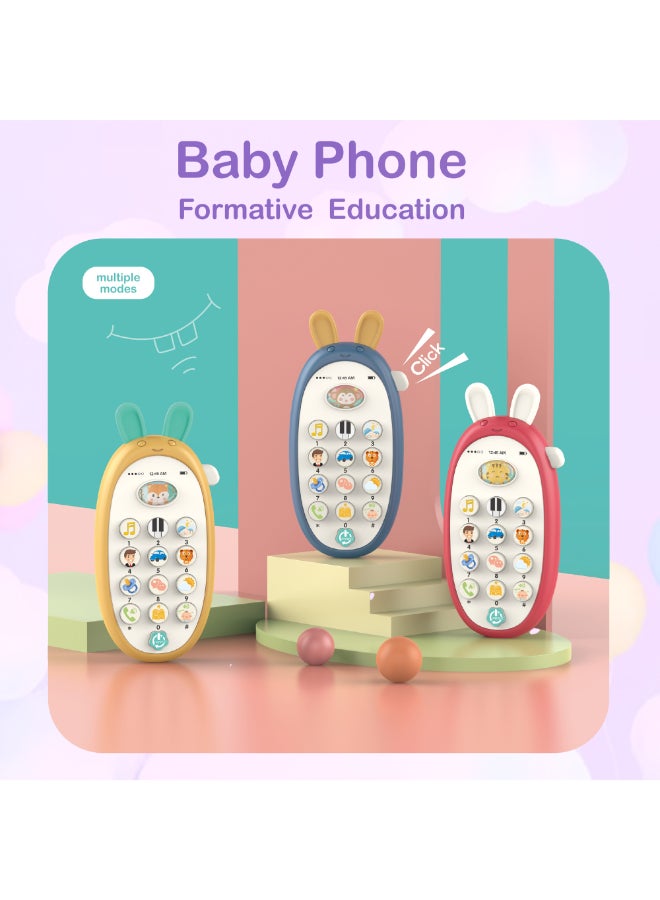COGNIKIDS Baby Mobile Phone Toy – Bilingual Learning Phone With Lights, Music, Q&A & Sound Buttons | Teether-Safe, Eye-Friendly, Rubber Grip | Early Education Toy For Babies 6M+ 1Pc - Image 3