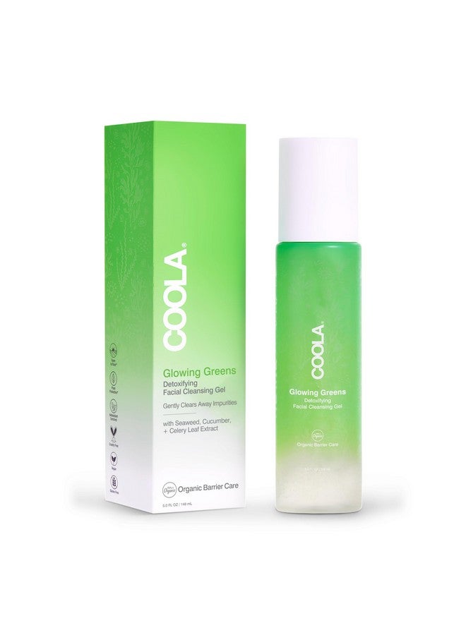COOLA Organic Glowing Greens Facial Cleanser Dermatologist Tested Skin Barrier Protection With Aloe Vera Juice Vegan And Gluten Free 5 Fl Oz - Image 1